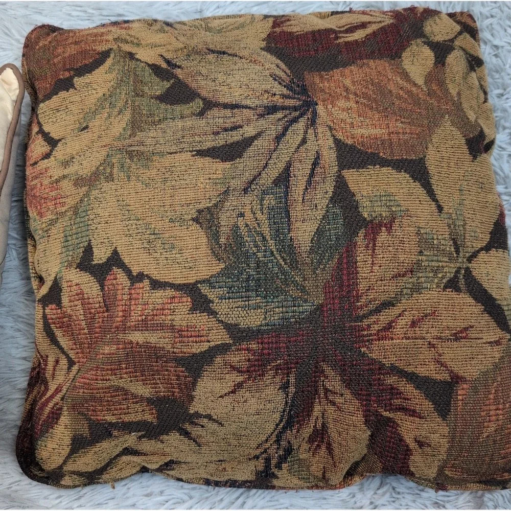 Vintage Set Of 2 Throw Pillows Floral Home‎ Decor Art Comfort